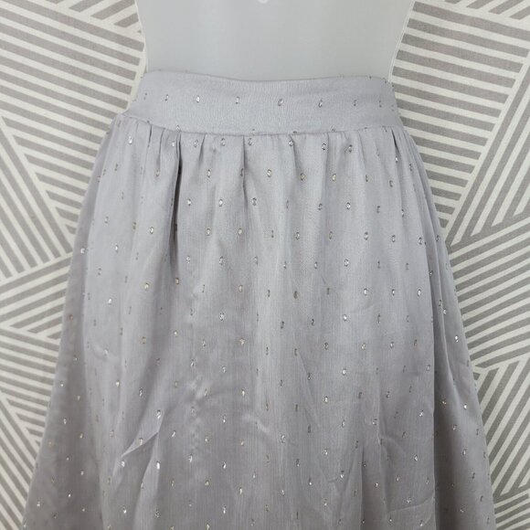 Marybelle Flare Midi Skirt Plus Size 2X 18/20 Elastic Waist Pull On Silver Grey - Picture 4 of 8